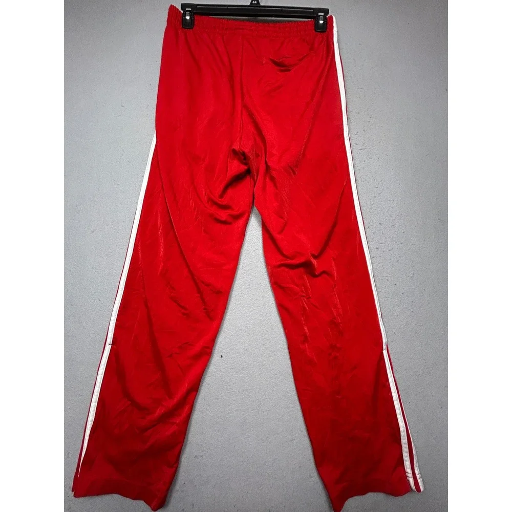 Adidas Track Pants Polyester Red Large Mens
